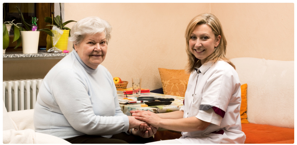 elder with a nurse